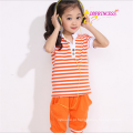 China atacado stripe algodão esporte crianças roupas conjunto para menino e menina